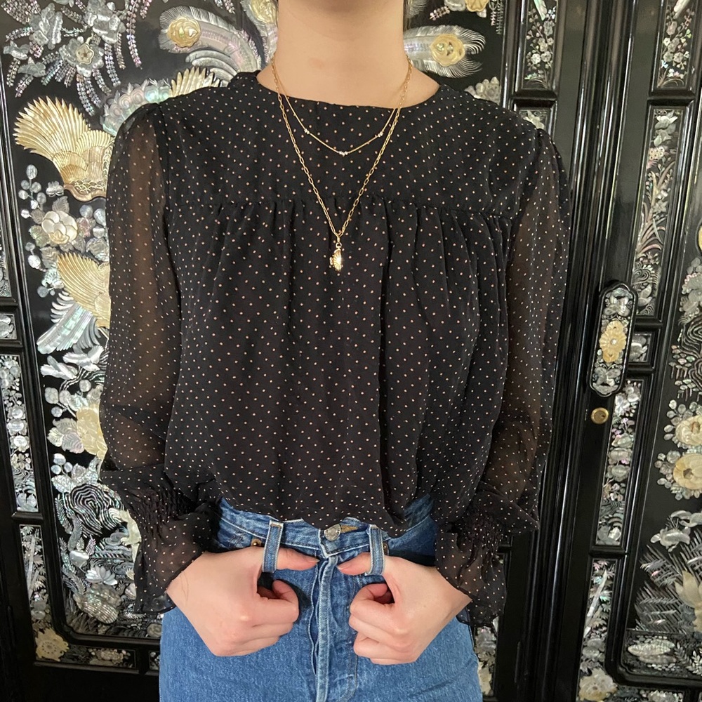 Polka dot blouse